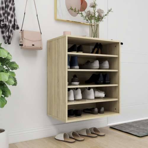 Ormarić za cipele boja hrasta 60 x 35 x 70 cm konstruirano drvo - sonoma hrast 60 x 35 x 70 cm 1 shoe cabinet without door Cijena
