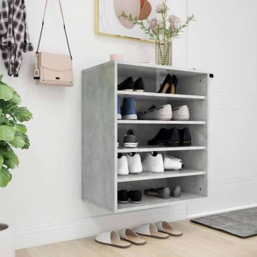 Ormarić za cipele boja betona 60 x 35 x 70 cm konstruirano drvo - Beton siva 60 x 35 x 70 cm 1 shoe cabinet without door Cijena