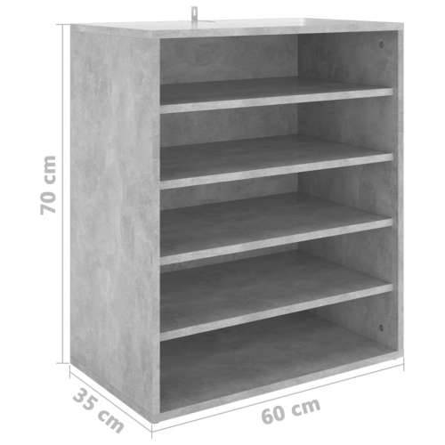 Ormarić za cipele boja betona 60 x 35 x 70 cm konstruirano drvo - Beton siva 60 x 35 x 70 cm 1 shoe cabinet without door Cijena