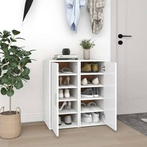 Ormarići za cipele 2 kom bijeli 32 x 35 x 70 cm od iverice  - Bijela 31.5 x 35 x 70 cm 1 2x shoe cabinet with door Cijena