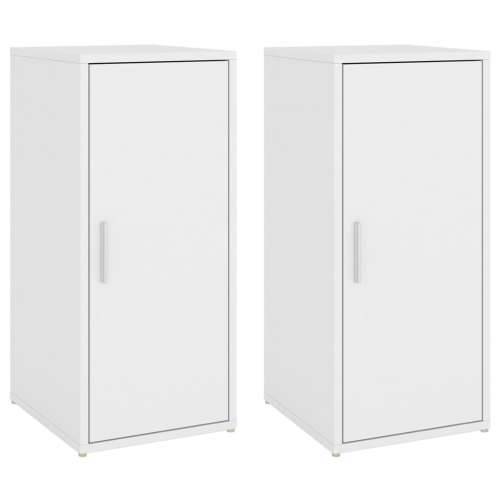 Ormarići za cipele 2 kom bijeli 32 x 35 x 70 cm od iverice  - Bijela 31.5 x 35 x 70 cm 1 2x shoe cabinet with door Cijena