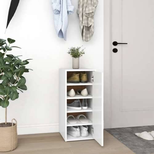Ormarići za cipele 2 kom bijeli 32 x 35 x 70 cm od iverice  - Bijela 31.5 x 35 x 70 cm 1 2x shoe cabinet with door Cijena