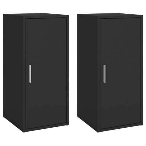 Ormarići za cipele 2 kom crni 32 x 35 x 70 cm od iverice  - Crna 31.5 x 35 x 70 cm 1 2x shoe cabinet with door Cijena