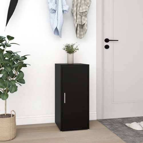 Ormarići za cipele 2 kom crni 32 x 35 x 70 cm od iverice  - Crna 31.5 x 35 x 70 cm 1 2x shoe cabinet with door Cijena