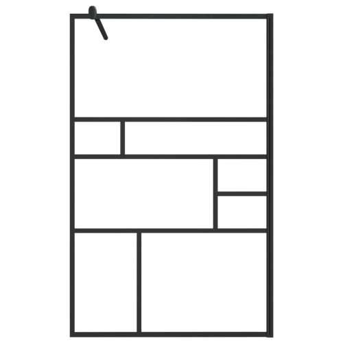 Pregrada za tuširanje s prozirnim staklom ESG 100 x 195 cm crna - Crna 100 x 195 cm Cijena