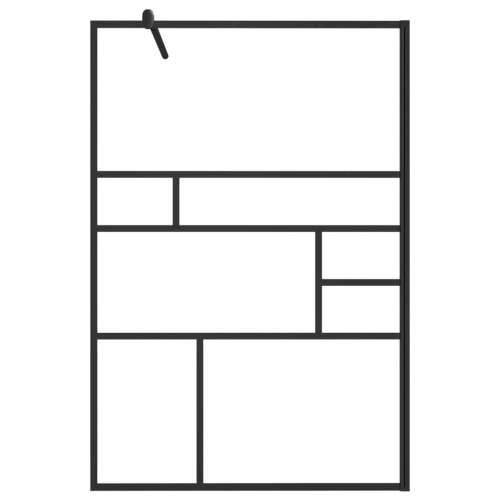 Pregrada za tuširanje s prozirnim staklom ESG 115 x 195 cm crna - Crna 115 x 195 cm Cijena
