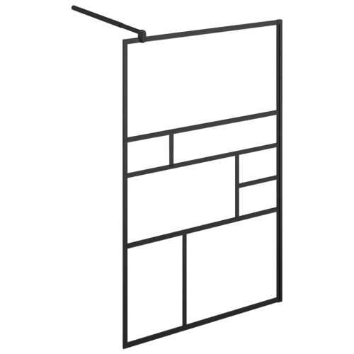 Pregrada za tuširanje s prozirnim staklom ESG 115 x 195 cm crna - Crna 115 x 195 cm Cijena