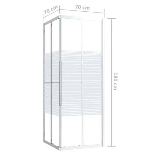 Tuš kabina ESG 70 x 70 x 180 cm srebrna i bijela 70 x 70 x 180 cm *Transparent*an Cijena
