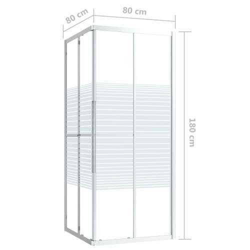 Tuš kabina ESG 80 x 80 x 180 cm - srebrna i bijela 80 x 80 x 180 cm Transparentan Cijena
