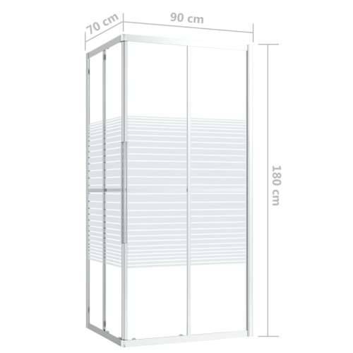 Tuš kabina ESG 90 x 70 x 180 cm - srebrna i bijela 90 x 70 x 180 cm *Transparent*an Cijena