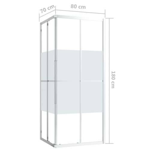 Tuš kabina ESG 80 x 70 x 180 cm - srebrna i bijela 80 x 70 x 180 cm Matirano Cijena