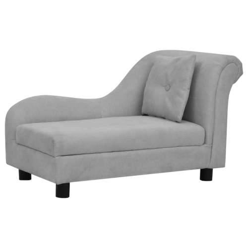 Sofa za pse s jastukom siva 83 x 44 x 44 cm plišana - Siva Cijena