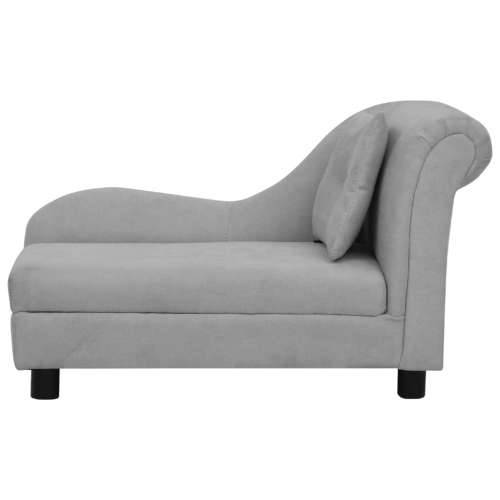 Sofa za pse s jastukom siva 83 x 44 x 44 cm plišana - Siva Cijena