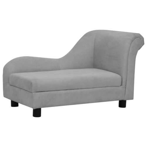 Sofa za pse s jastukom siva 83 x 44 x 44 cm plišana - Siva Cijena