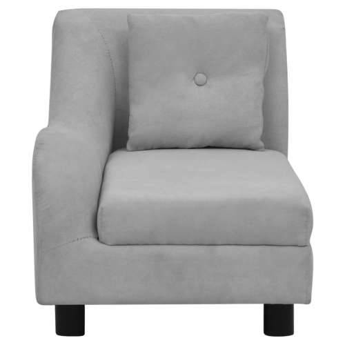 Sofa za pse s jastukom siva 83 x 44 x 44 cm plišana - Siva Cijena