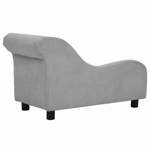 Sofa za pse s jastukom siva 83 x 44 x 44 cm plišana - Siva Cijena