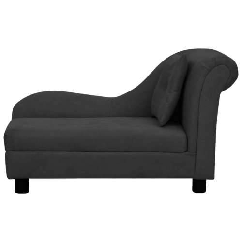 Sofa za pse s jastukom crna 83 x 44 x 44 cm plišana - Crna Cijena