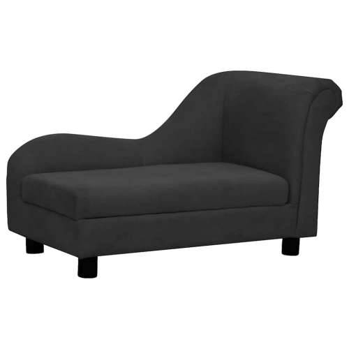 Sofa za pse s jastukom crna 83 x 44 x 44 cm plišana - Crna Cijena