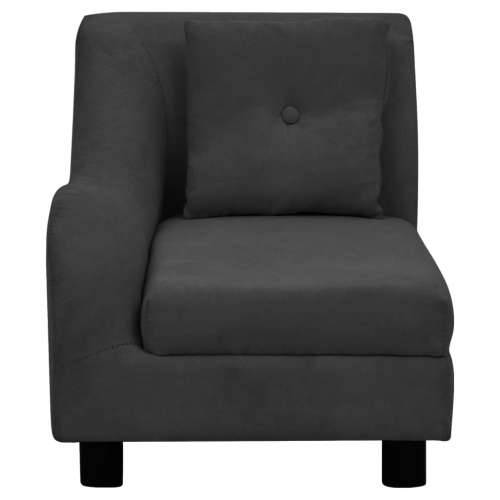 Sofa za pse s jastukom crna 83 x 44 x 44 cm plišana - Crna Cijena