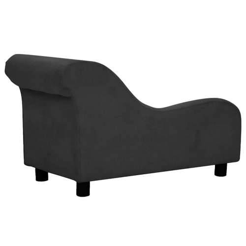 Sofa za pse s jastukom crna 83 x 44 x 44 cm plišana - Crna Cijena