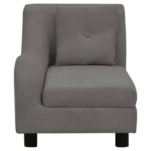 Sofa za pse s jastukom tamnosiva 83 x 44 x 44 cm plišana - Tamno siva Cijena