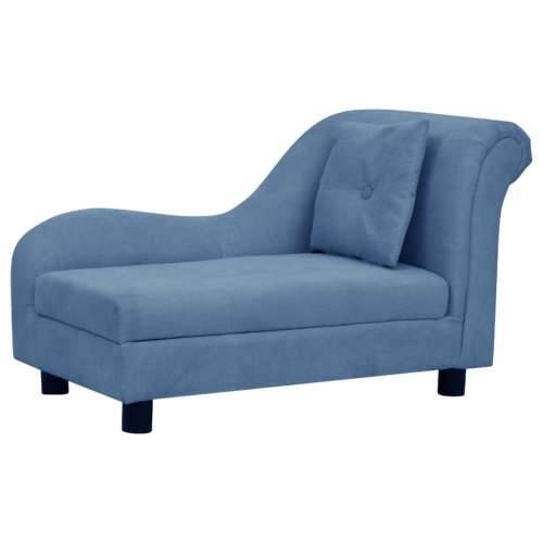 Sofa za pse s jastukom plava 83 x 44 x 44 cm plišana - Plava Cijena