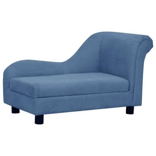 Sofa za pse s jastukom plava 83 x 44 x 44 cm plišana - Plava Cijena