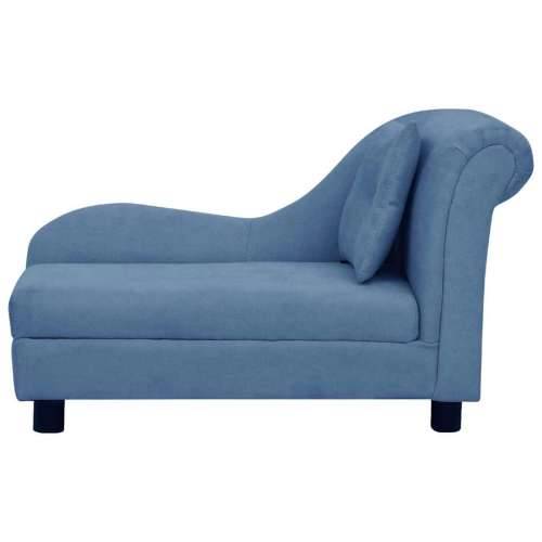 Sofa za pse s jastukom plava 83 x 44 x 44 cm plišana - Plava Cijena