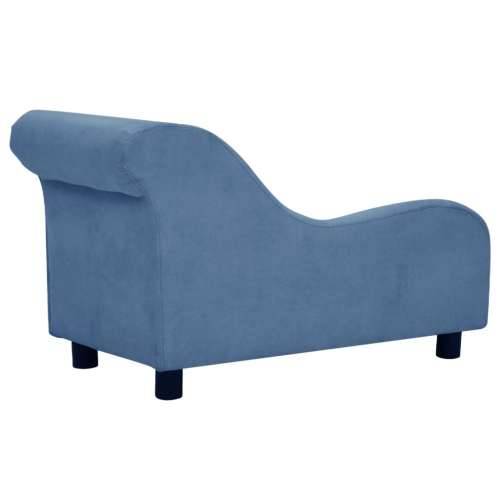Sofa za pse s jastukom plava 83 x 44 x 44 cm plišana - Plava Cijena