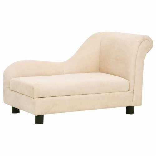 Sofa za pse s jastukom krem 83 x 44 x 44 cm plišana - Krema Cijena