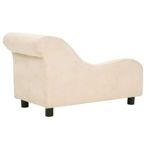 Sofa za pse s jastukom krem 83 x 44 x 44 cm plišana - Krema Cijena