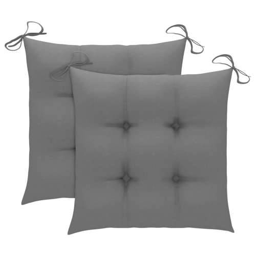 3-dijelni bistro set sa sivim jastucima od masivne tikovine Cijena