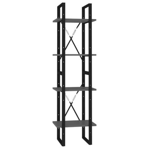 Ormarić za knjige 4 razine sivi 40x30x140 cm konstruirano drvo - Siva 1 140 cm Konstruirano drvo Cijena