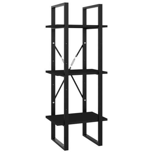 Ormarić za knjige 3 razine crni 40x30x105 cm konstruirano drvo - Crna 1 105 cm Konstruirano drvo Cijena