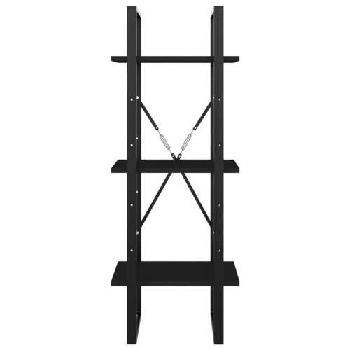 Ormarić za knjige 3 razine crni 40x30x105 cm konstruirano drvo - Crna 1 105 cm Konstruirano drvo Cijena