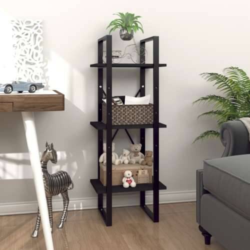 Ormarić za knjige 3 razine crni 40x30x105 cm konstruirano drvo - Crna 1 105 cm Konstruirano drvo Cijena