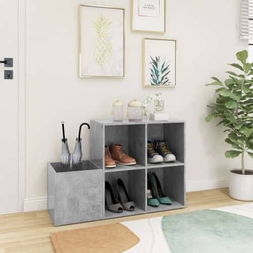 Ormarić za cipele boja betona 105x35,5x70 cm konstruirano drvo - Beton siva 1 Cijena