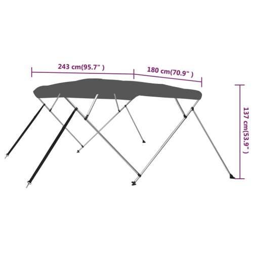 Tenda bimini s 4 luka antracit 243 x 180 x 137 cm Cijena
