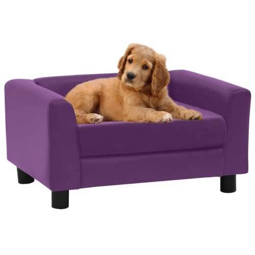 Sofa za pse s jastukom bordo 60x43x30 cm pliš i umjetna koža Cijena