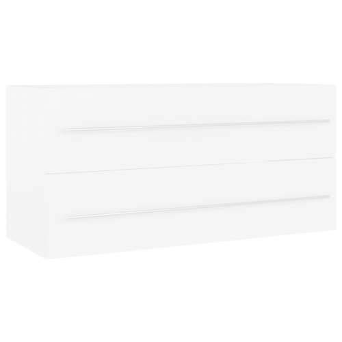 Ormarić za Lavabo - Umivaonik bijeli 100x38,5x48 cm konstruirano drvo - Bijela 100 x 38.5 x 48 cm 1 Cijena