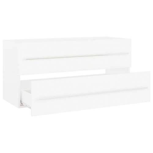 Ormarić za Lavabo - Umivaonik bijeli 100x38,5x48 cm konstruirano drvo - Bijela 100 x 38.5 x 48 cm 1 Cijena