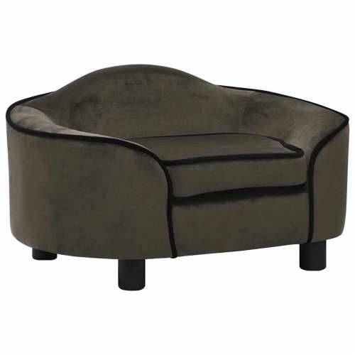 Sofa za pse tamnosiva 67 x 47 x 36 cm plišana - Tamno siva Cijena