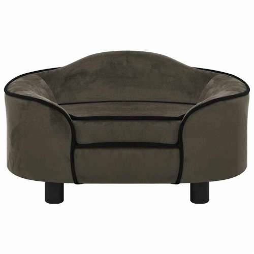 Sofa za pse tamnosiva 67 x 47 x 36 cm plišana - Tamno siva Cijena