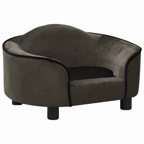 Sofa za pse tamnosiva 67 x 47 x 36 cm plišana - Tamno siva Cijena
