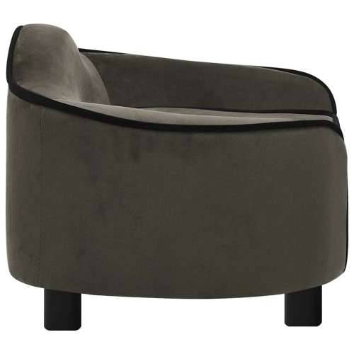 Sofa za pse tamnosiva 67 x 47 x 36 cm plišana - Tamno siva Cijena