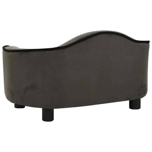 Sofa za pse tamnosiva 67 x 47 x 36 cm plišana - Tamno siva Cijena