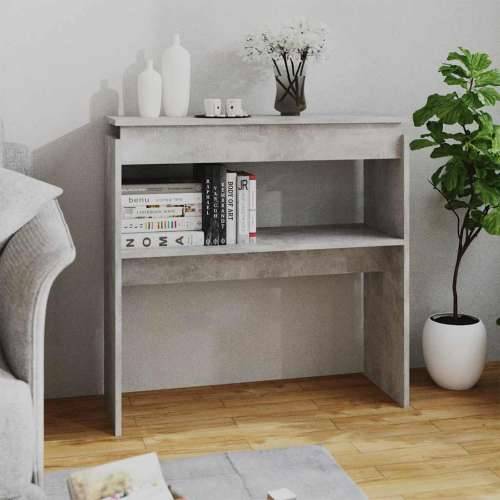 Konzolni stol siva boja betona 80x30x80 cm konstruirano drvo - Beton siva 1 80 cm Cijena