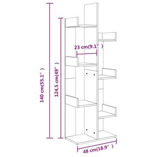 Ormarić za knjige boja hrasta 48x25,5x140 cm konstruirano drvo - sonoma hrast 1 48 cm Cijena