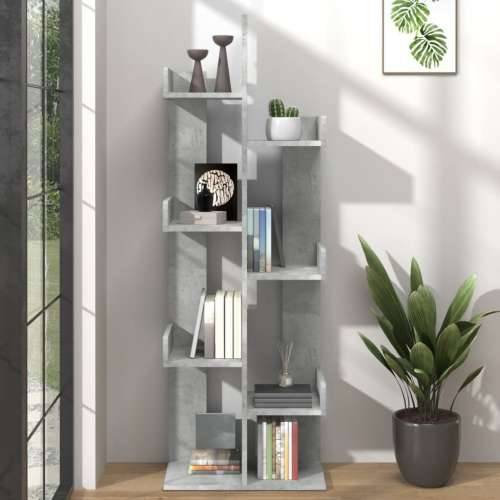 Ormarić za knjige boja betona 48x25,5x140 cm konstruirano drvo - Beton siva 1 48 cm Cijena