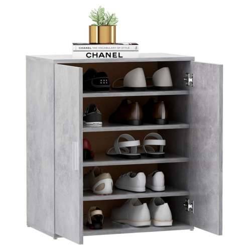 Ormarić za cipele boja betona 60 x 35 x 70 cm konstruirano drvo - Beton siva 60 x 35 x 70 cm 1 shoe cabinet with door Cijena